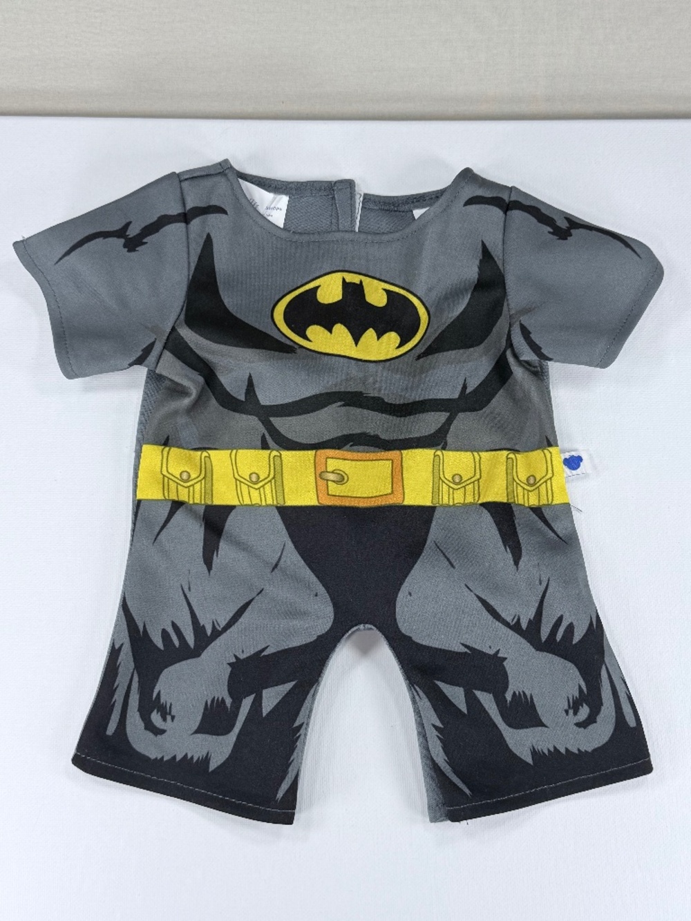 Build-A-Bear Workshop Batman Costume Stuffed Animal Outfit Jumpsuit Grey